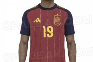 颠覆传统！西班牙队2026世界杯主场球衣谍照出炉