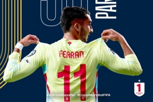 西班牙足协官方：为国家队出战50场，祝贺费兰-托雷斯！